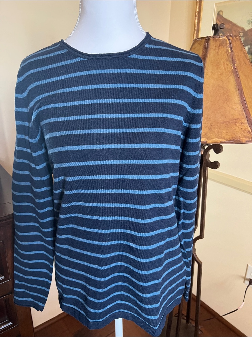 J McLaughlin Stretchy Cotton Modal Striped Sweater Medium